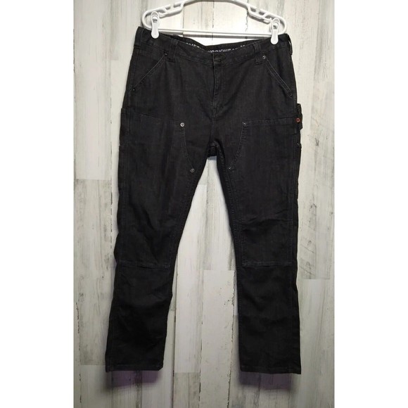 Women's sz 18/30 Dovetail Workwear Maven Canvas Jeans Utility Cargo EUC 37×29.5 - Picture 1 of 10
